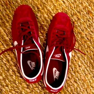 Nike Cortez sneaker in red